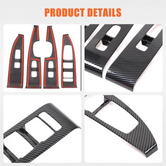 ABS Углеволокно Накладка на кнопку переключателя стеклоподъемника для Kia Sorento MQ4 21-25