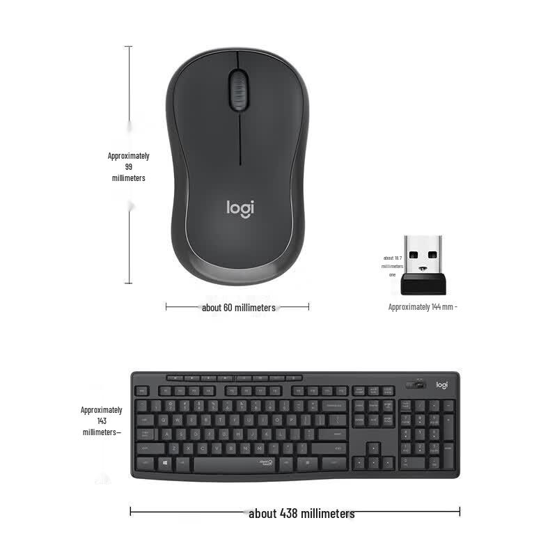 Logitech Бесшумный беспроводной комплект клавиатуры и мыши MK295