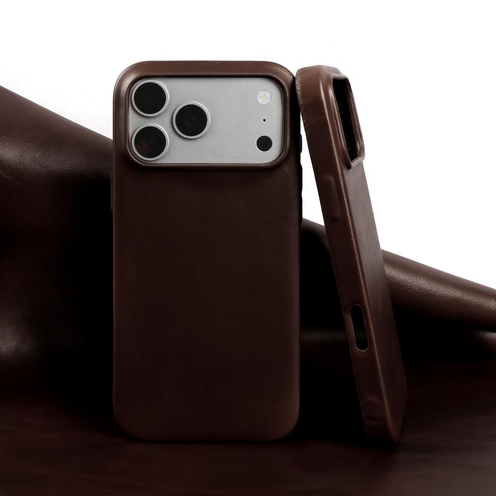 Премиальный задний чехол из натуральной кожи для iPhone 17Pro 16pro Max 15 14 13 12 11 Бизнес Полностью закрывающий Защитный чехол Чехлы для телефона