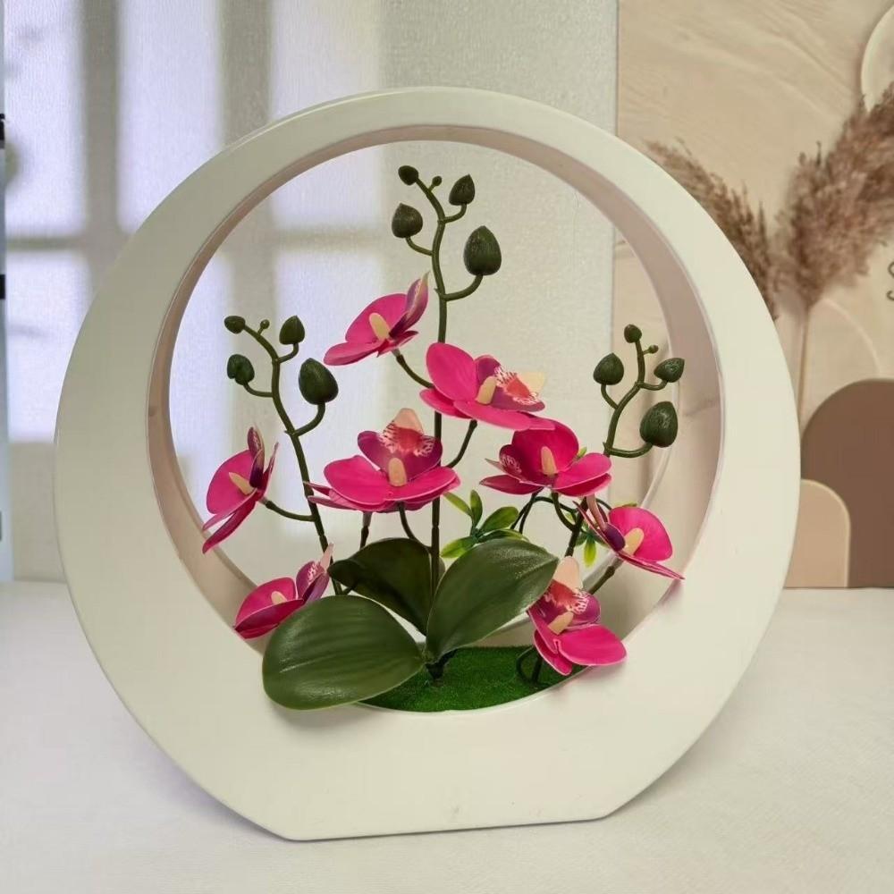 Home Decor Artificial Orchid Pot Plant False Blossom Decoration Wedding Decor