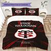 Stade Toulousain Pattern Bedding uilt Set uilt Cover Pillowcase Home Decoration Birthday Gift (1 * duvet cover + 2 * pillowcase without core)178