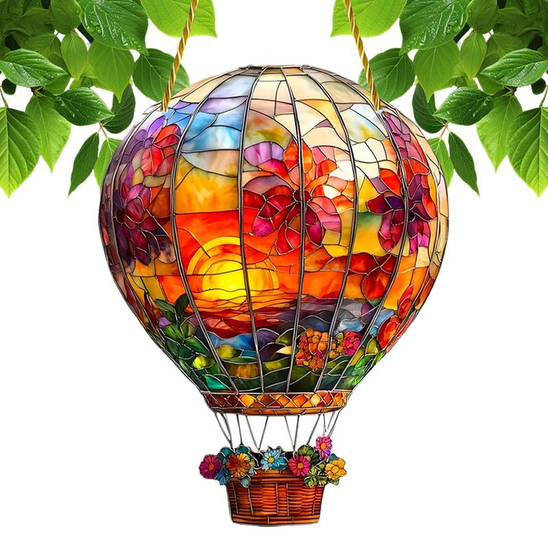 Hot Air Balloon Window Decorations Acrylic Wall Hangable Colored Decor Indoor Window Decor Hangable Art for Indoor Outdoor