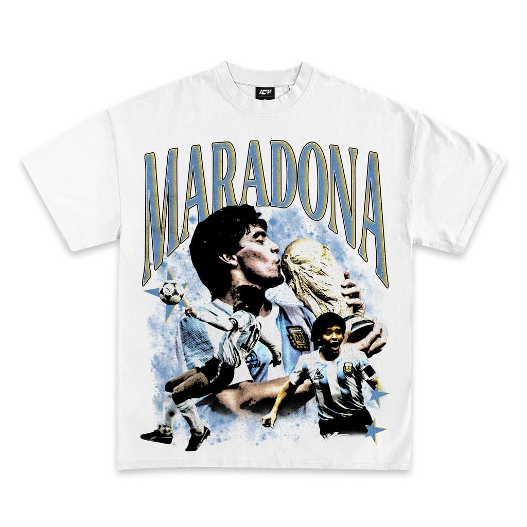 Maradona Big Face Print Men T-shirts Oversized Y2k Casual Cotton Street Hip Hop Short Sleeve Male Top Breathable Comfort Clothes