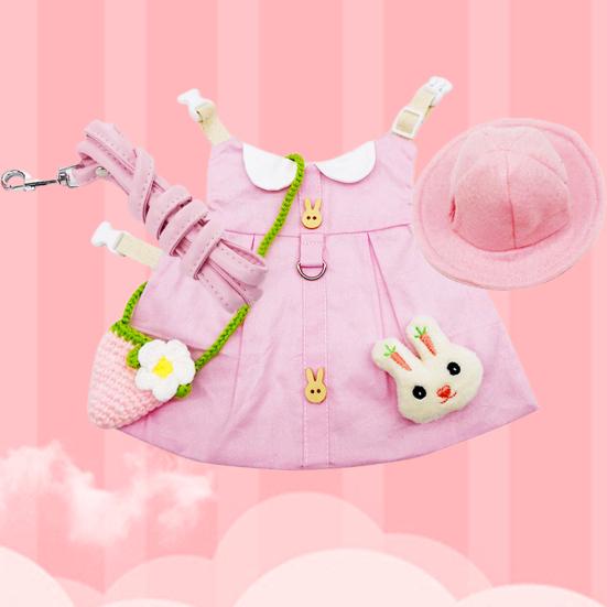 1 комплект, привлекательный костюм кролика, ткань тонкой работы, регулируемое платье кролика с мультяшным узором