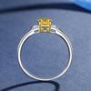 Women's ring, colored diamond ring, European and American style women's trend simulation, yellow diamond girlfriend index finger ring, popular model