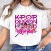 K-Pop Охотники на демонов Saja Boys Принтованные футболки Женские Мужские Футболка с коротким рукавом Смешная с круглым вырезом Повседневные летние топы