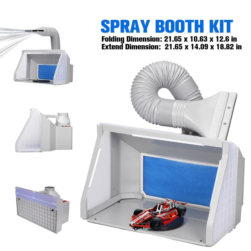 100-240 В Аэрограф, комплект для окраски распылителем, набор экстракторов для распыления, выхлопной фильтр, светодиодный светильник, регулируемый переключатель, модель, набор для рисования для рукоделия