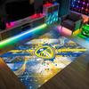 Leeds United Football Design Crystal Velvet Carpet Cozy Non?Slip Printed Rug For Bedroom Living Room Entrance
