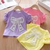 Girls' Short Sleeved T-shirt Pure Cotton New Summer Top Children's Summer Clothes for Women