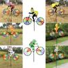 Yard Lawn Decor Animal Bicycle Wind Spinner Bee Outdoor Windmill Durable Bicycle Windmill