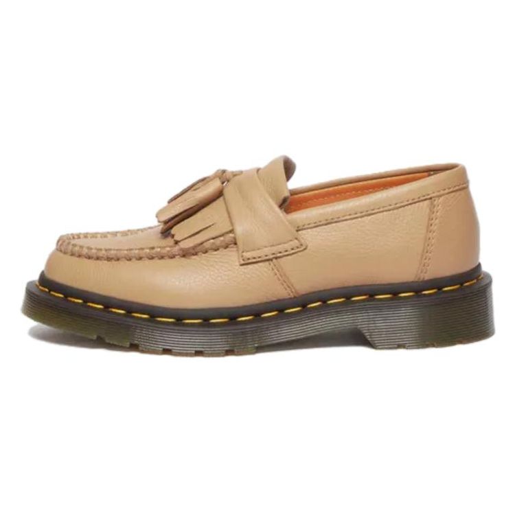 Доктор. Женские лоферы Dr. Martens из кожи с круглым носком, без шнурков, коричневые 31245439