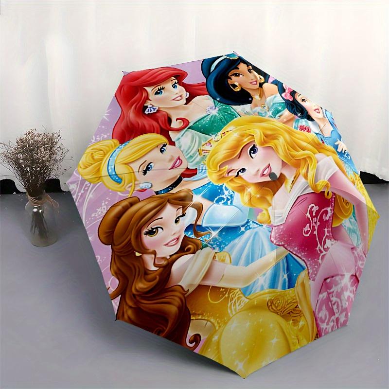 Принцессы, Автоматический открывающийся и закрывающийся зонт Disney, Компактный дорожный зонт, Легкий и портативный, Подходит для пляжа, Поездок на работу B