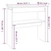 VidaXL Console Table Sonoma Grey 80x30x80 Cm Engineered Wood 815217