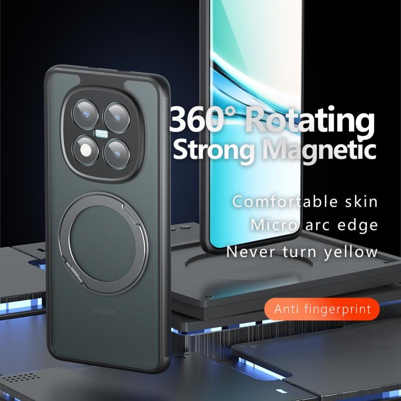 Чехол для Honor 600 Pro Магнитное кольцо 360° Для MagSafe Матовый Прозрачный Акриловый Чехол для Телефона Для Honor 600 Ракушка Ударопрочный
