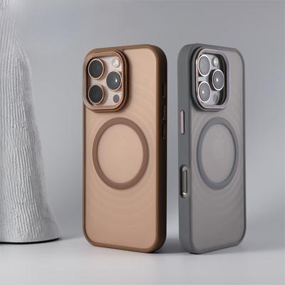Подходит для Apple 17 Волнообразный узор Магнитный чехол для телефона IPhone 16 Promax Чехол с защитой объектива с узором сверла 15