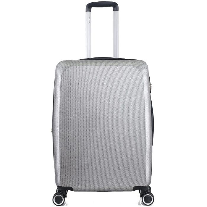 Lot de 3 valises Extensible Rigide Trolley Polycarbonate - LYS Paris 379/3 - Argent