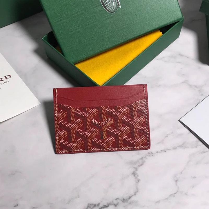 2025 Зубчатый Goyard Унисекс Картхолдер и кошелек - Модный двухслойный дизайн из коровьей кожи