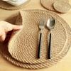 Linen Woven Placemats, Straw Coasters, Japanese-style Cotton and Linen Bowl Mats, Pot Mats, Dining Table Household Insulation Mats