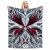 Abstract Gray and Red Swirl Pattern blanket for Bedroom or Living Room blanket, suitable for use in the bedroom, living room, on the sofa