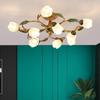 Потолочный светильник в стиле ретро, ​​деревенский светильник для гостиной, современный и простой креативный светильник с цветами и растениями для спальни, столовой