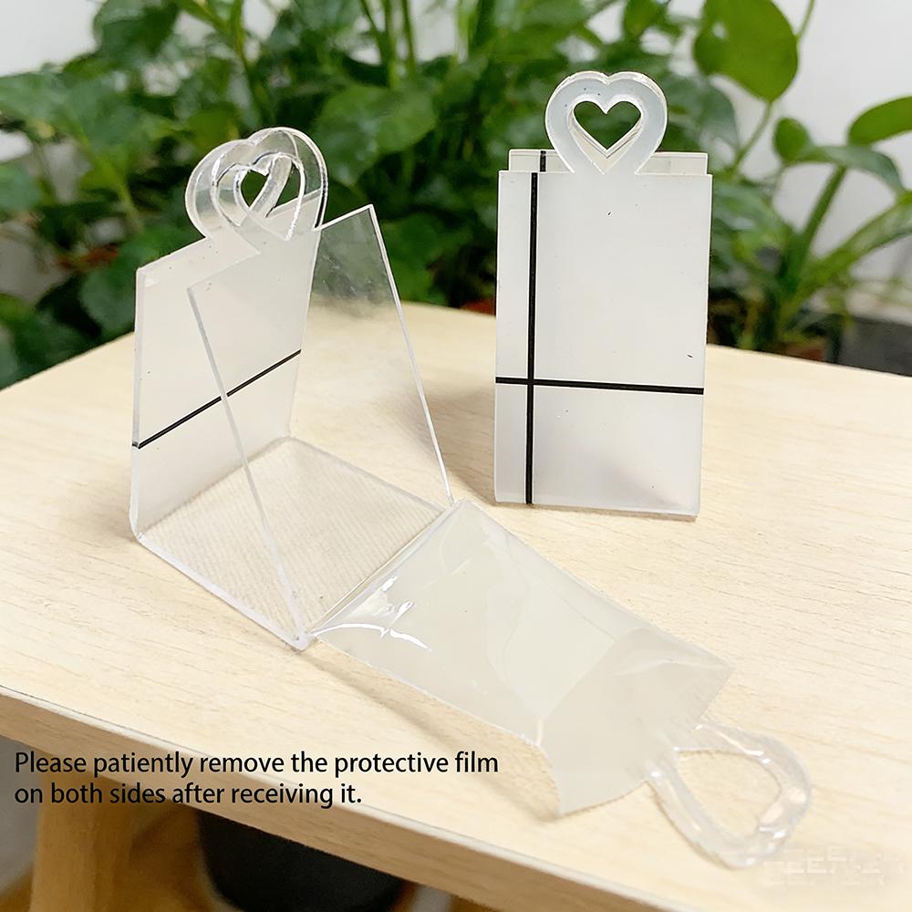 12pcs Mixed (3 Handle Styles, 4pcs Each) Transparent Acrylic Party Gift Boxes Suitable for Candy Dim Sum Macaron Packaging Box