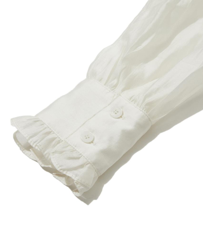 PENFIELD Neck Frill Blouse Ivory_Fs1Wr23F