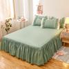 Ruffled Bed Skirt: Non-Slip One-Piece Dust Cover for Girls, Sizes 1.5 & 1.8