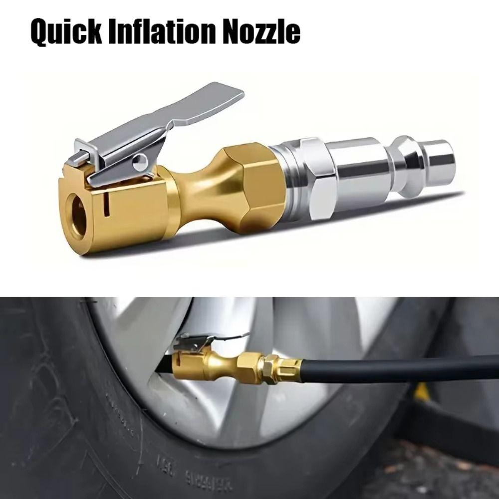 Heavy Duty Tire Pump Nozzle Quick Connect Tire Inflator Adapter Quick Connector Tire Repair
