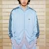 Adidas Originals Trefoil Stripe Logo Print Stand Collar Zip-Up Long Sleeve Jacket Unisex Outerwear Light-Blue IK9150