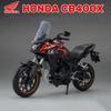 1:12 Honda Cb400x Cbr1000rr Сплав Модель мотоцикла Игрушки Машина Литой металл Резиновые шины Управление передним колесом Машины Украшение для дома
