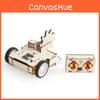 Assembled Wooden Remote Controlled Combat Vehicle With Rotating Children Toy Set