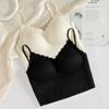 Autumn and Winter Lace Fit Thin Cup Spaghetti Straps No Steel Ring Bra