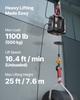 2-in-1 Electric Hoist Winch, 500 kg Capacity, 1500W Portable Power Winch Crane, 7.6 m Lifting Height, 5 m/min with Manual and Wired Remote Control for