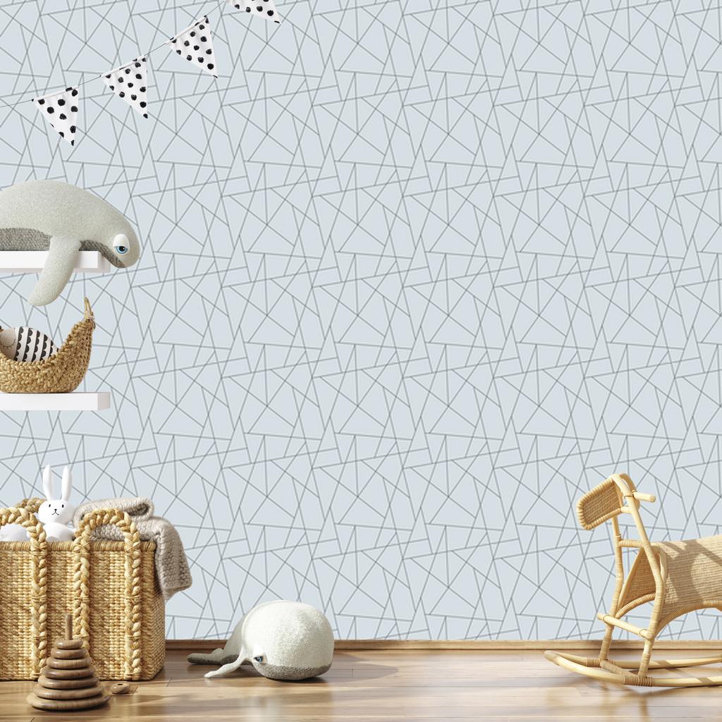 Wallpaper Geometric pattern light gray, fine detail 50x1000