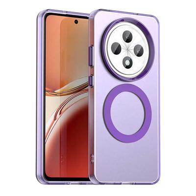 Для OPPO Reno 12F Конфетный цвет Для Magsafe Беспроводная зарядка Магнитный чехол для OPPO Reno 12F Ударопрочная Мягкая накладка Funda