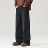 Men's 2025 Trendy Loose Black Wide-Leg Jeans
