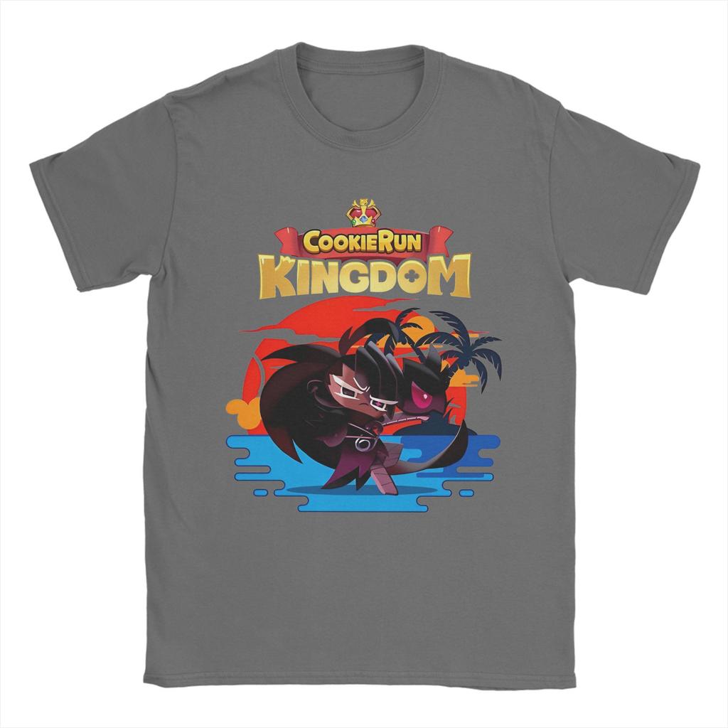 Summer Cookie Dark Raisin Cookie T Shirts Cookie Run Kingdom 100% Cotton Clothes Funny Short Sleeve Crewneck Tees Unique T-Shirt