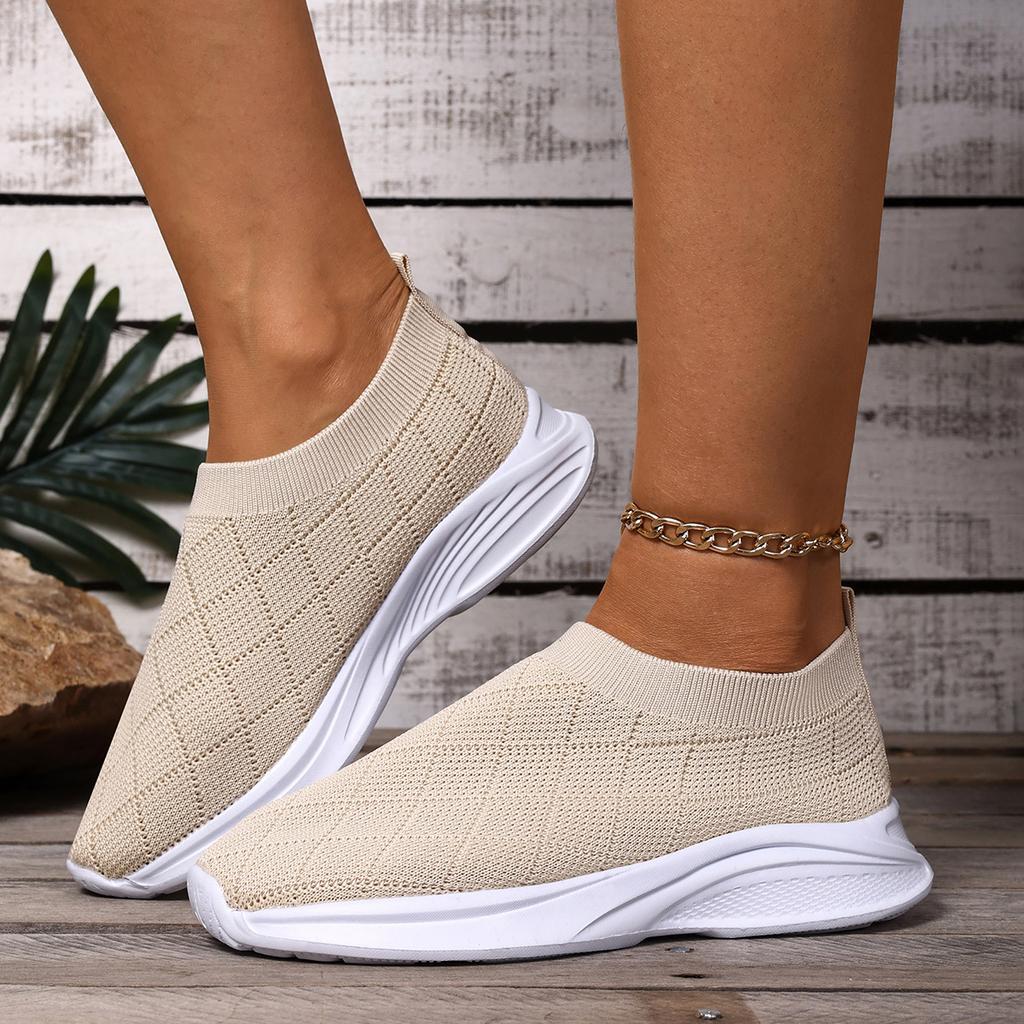 2025 Summer Women's Shoes Cover-Up Lightweight Sneakers Women's Breathable Plus Size One Kick Lazy Casual Shoes