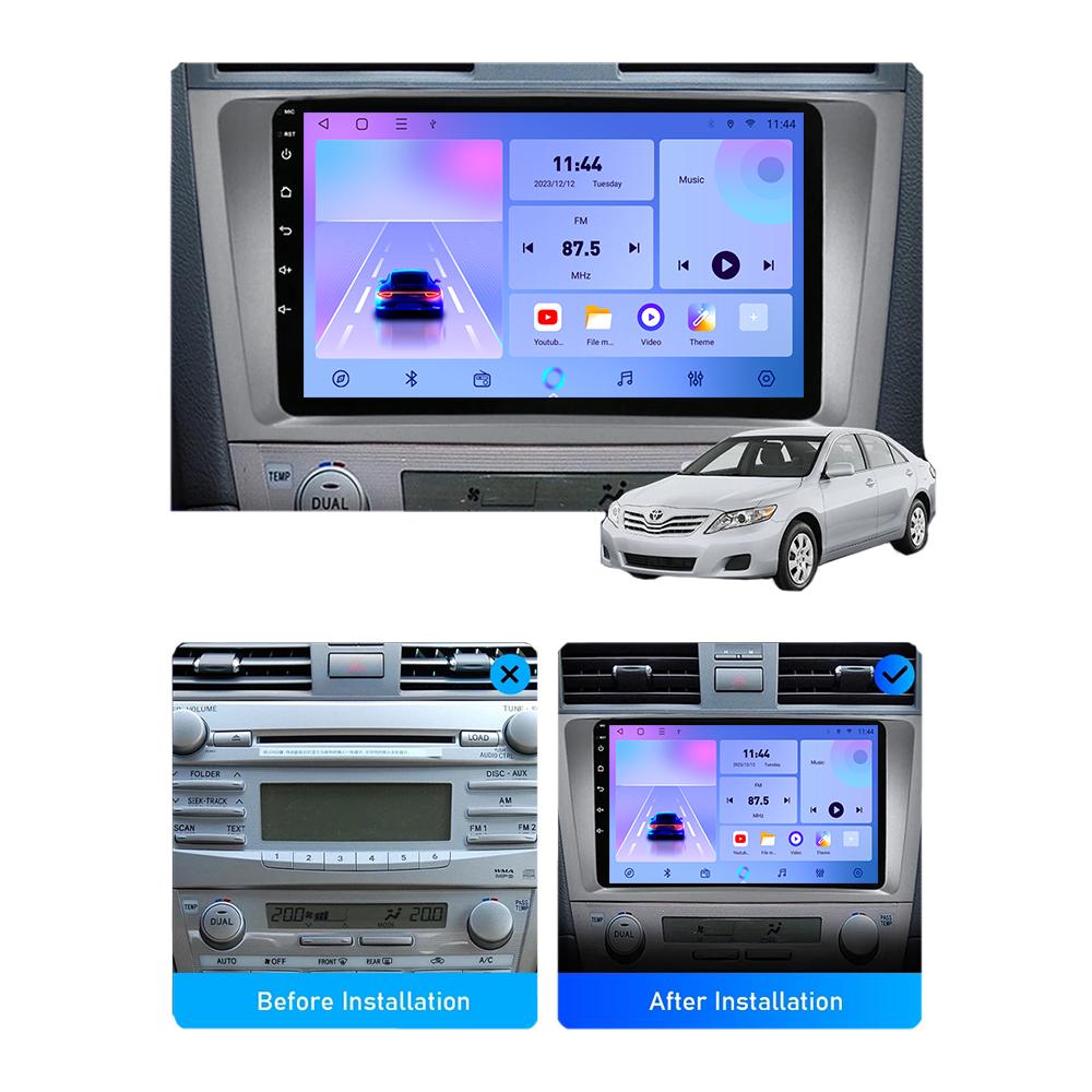 Автомобильное радио Android Auto Carplay для Toyota Camry V40 2006-2011, мультимедийный проигрыватель, головное устройство, стерео, GPS-навигация, BT WIFI 1+16 ГБ