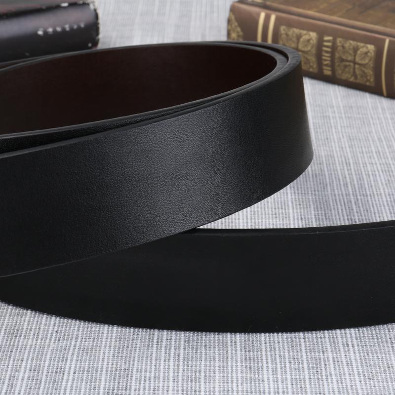New Men High Quality Belt Automatic Buckle Black Leather Men's Belt