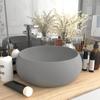 VidaXL Round Luxury Washbasin Countertop Washbasin Toilet Hand Basin Bathroom Kitchen Cloakroom Home Interior Grey 147004