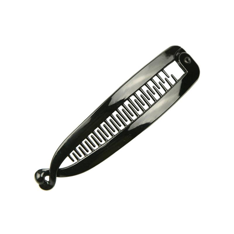 Модные заколки для волос в форме рыбки, однотонные, простые, в форме банана, для женщин и девочек, волнистые гребни, заколки для волос, зажимы для кос