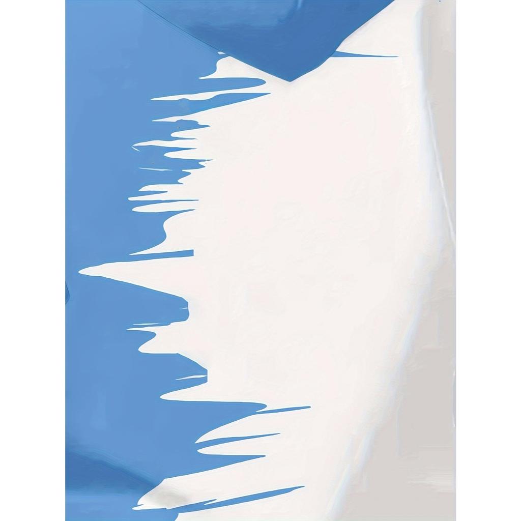 Худи для мальчиков с 3D футбольным принтом - повседневный пуловер, дизайн с брызгами синего и белого цветов, длинные рукава, смесь полиэстера