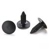 100Pcs 6Mm Dia Door Trim Panel Black Plastic Rivet Clip Fastener For Car Vehical