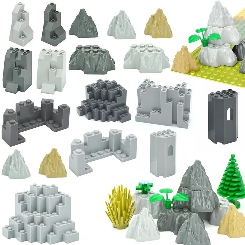 Конструктор MOC Строительные Блоки Строительство Каменная Панель 6082 6083 23996 47847 Альпинарий Сад Горы Холм Камень Креативный Город Кирпичи Игрушки