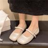 Gentle Evening Breeze Round Head Lazy Single Shoes Women's 2025 Summer New Fashionable Low Heel Light Mouth Solid Color Soft Sole Grandma Shoes