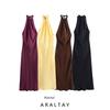 Araltay New Arrival Fashion Style Women's Clothing Fashion All-Match Minimalist Open Back Silk Satin Texture Dress 3274548