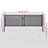 Steel Garden Gate 400 x 100 cm Anthracite