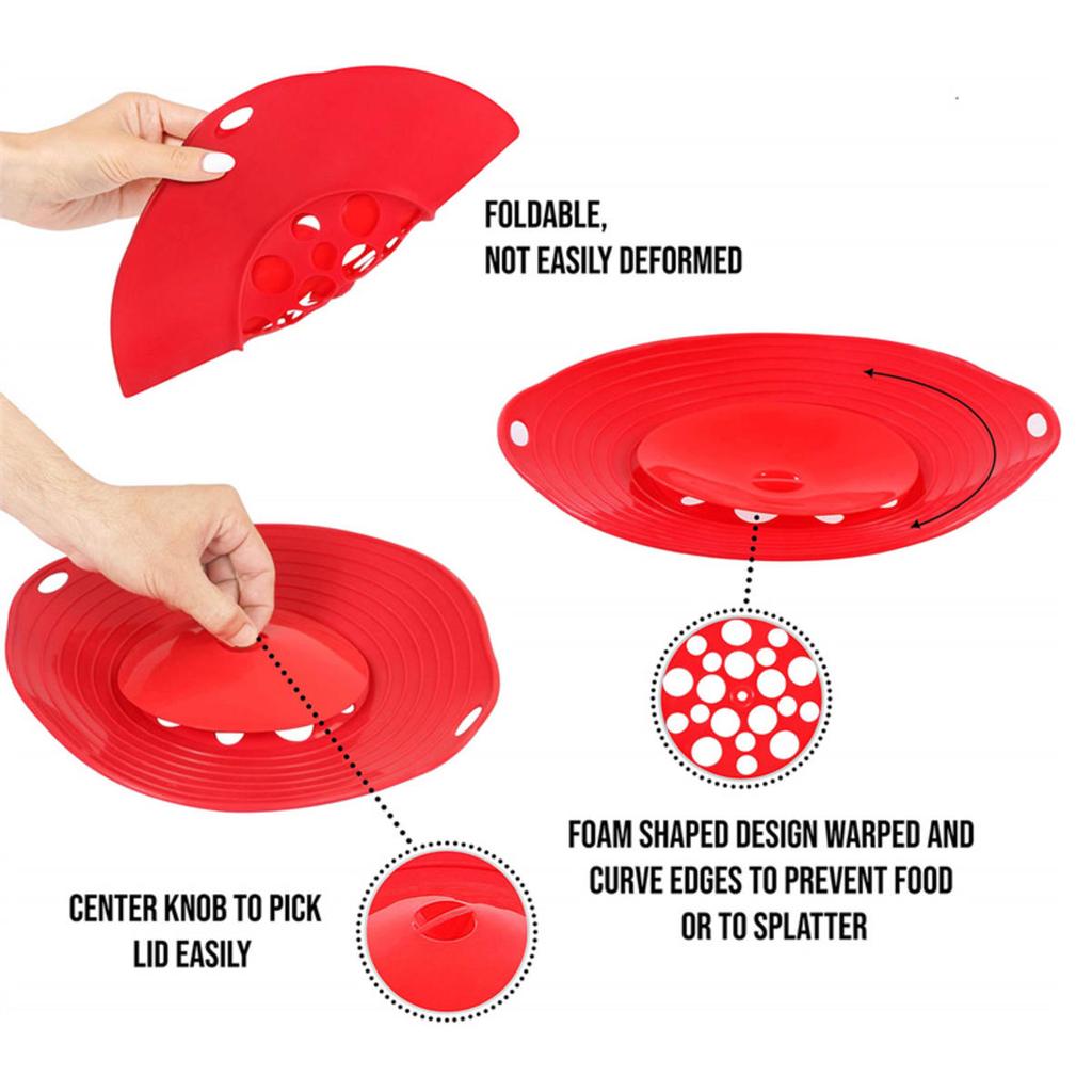 Силиконовая крышка для кастрюли, устойчивая к переливам и брызгам, высокотемпературная кухонная крышка, пыленепроницаемая, сохраняющая свежесть, многоразовая крышка для кастрюли, кухонный гаджет