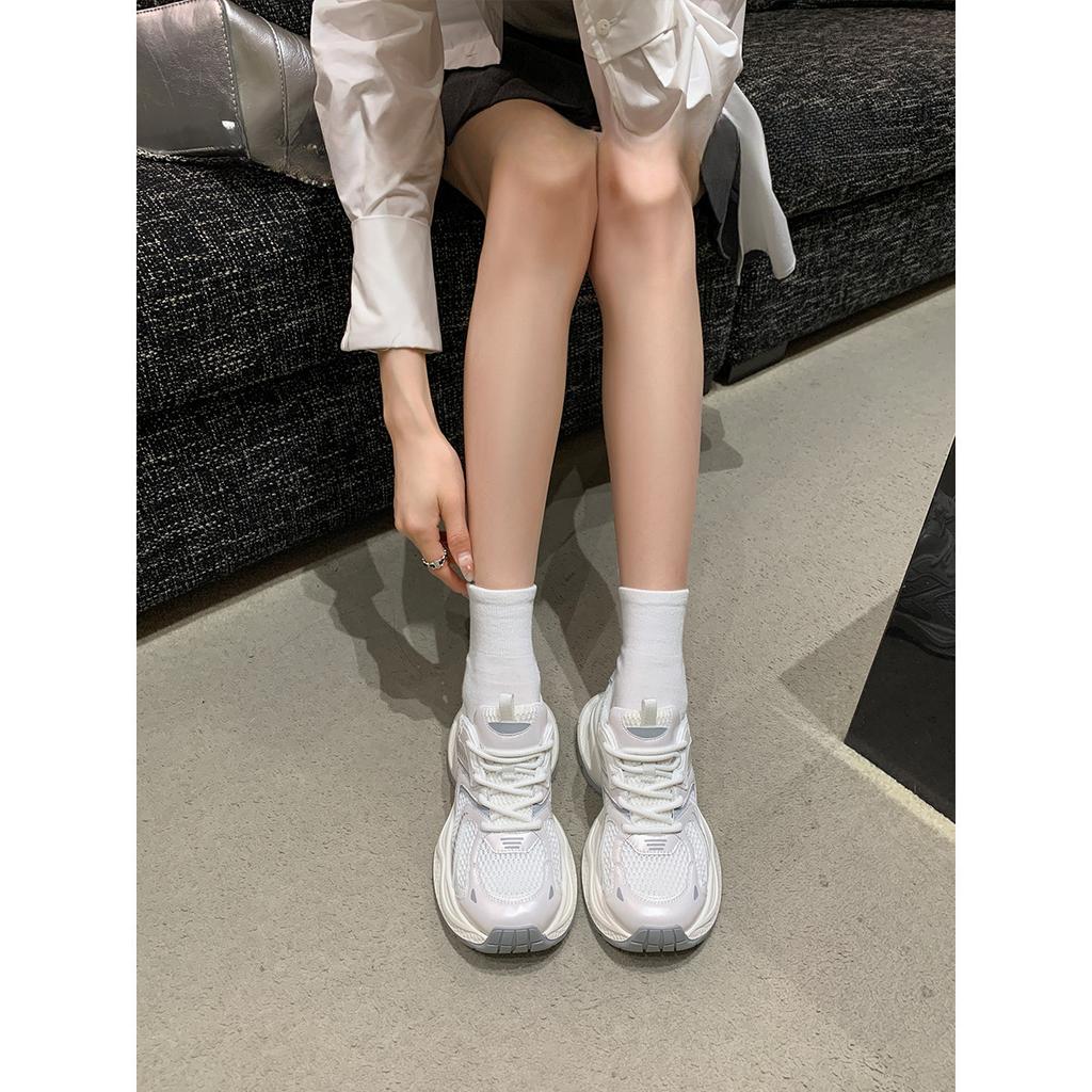 [Uncle Shoes] Summer Mesh Daddy Shoes Girl 2025 New Breathable Casual Sports Women's Shoes Versatile Sports Shoes